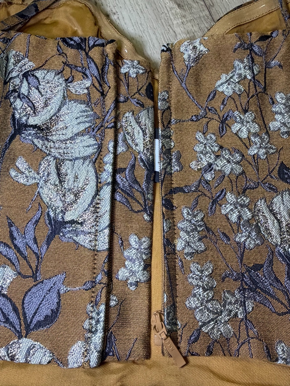 Banana Republic Women’s Floral Jacquard Cropped Corsette Bustier Top Size 6 - Picture 8 of 14